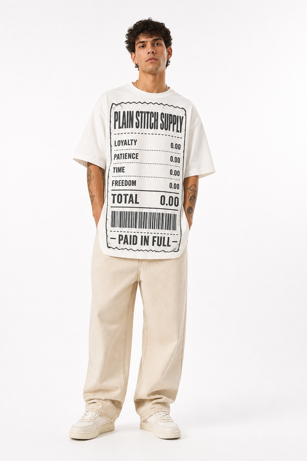 Receipt Club Tee on model